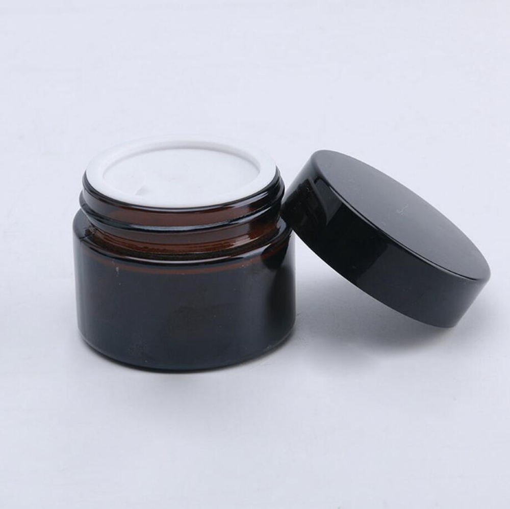 5g 30ml 50ml 100ml 120ml amber cosmetic cream glass jars wholesale