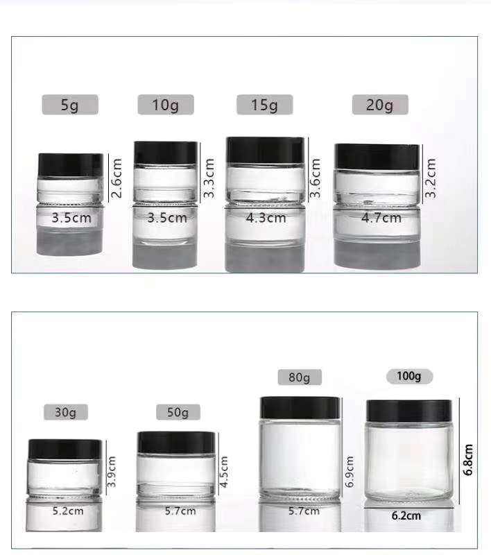 5g 5 ml cosmetic glass jar