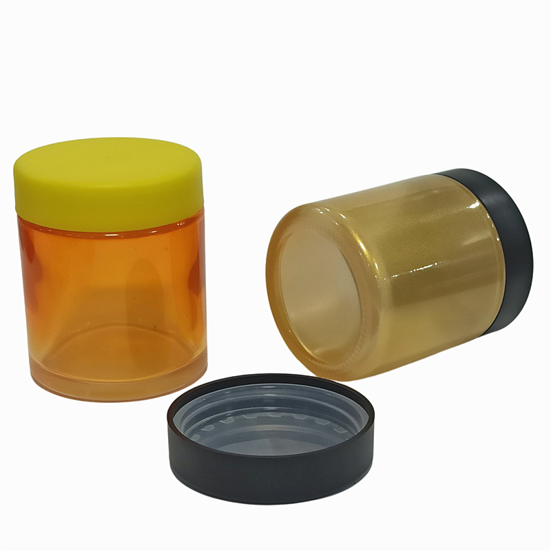 5g 50g 70g 110g 150g 220g black white clear screw child proof weed glass bottles glass jars child proof caps