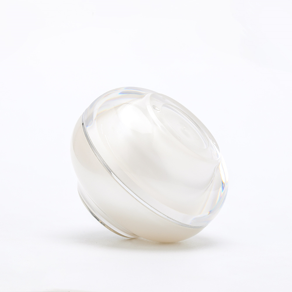 5g 50g Low moq Luxury white cap jar cream acrylic container cream jar for cosmetic plastic cream jars
