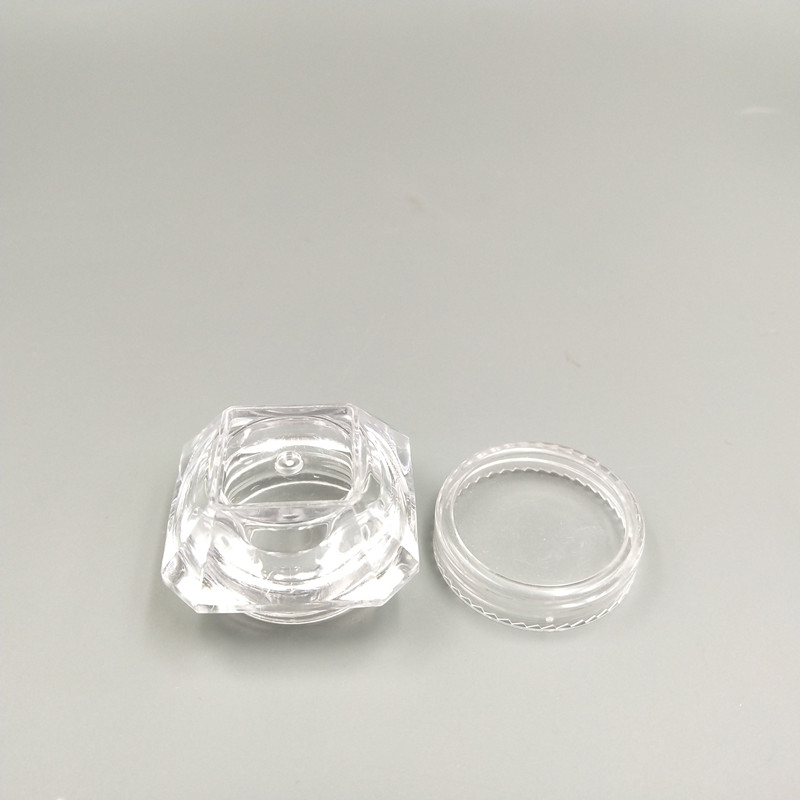 5g/5ml Plastic PS Diamond Empty Container Clear Cosmetic Pot Jars for Eye Shadow, Nails, Powder, Jewelry