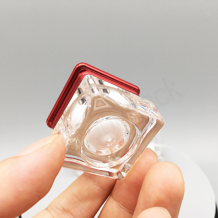 5g 5ml plastic square empty container clear cosmetic pot eye shadow jar nails gel jar loose light powder jewelry jars
