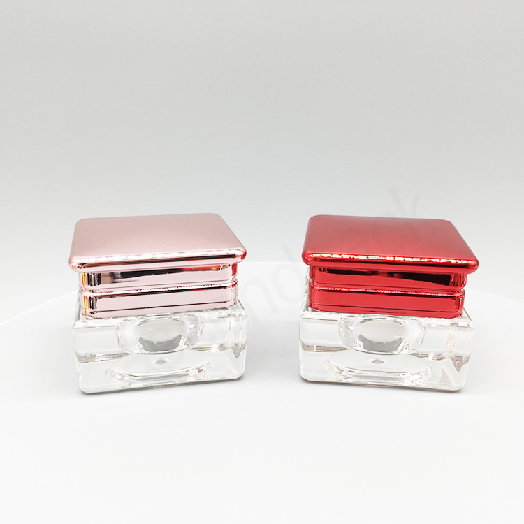5g 5ml plastic square empty container clear cosmetic pot eye shadow jar nails gel jar loose light powder jewelry jars