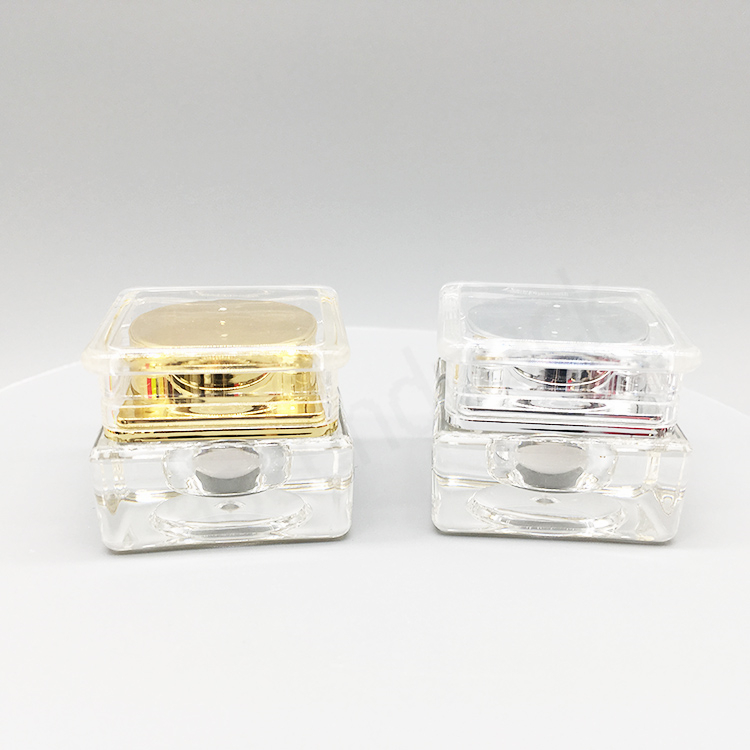 5g 5ml plastic square empty container clear cosmetic pot eye shadow jar nails gel jar loose light powder jewelry jars