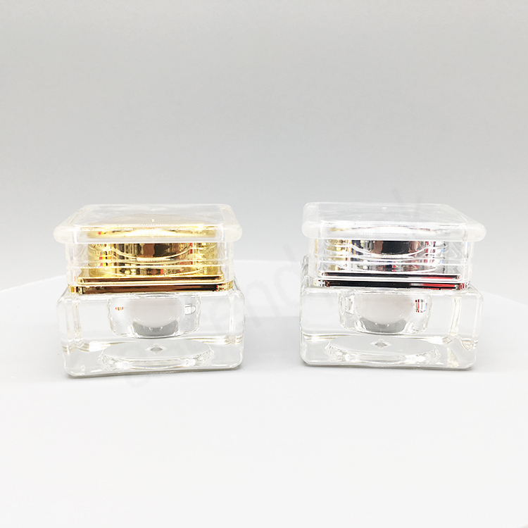5g 5ml plastic square empty container clear cosmetic pot eye shadow jar nails gel jar loose light powder jewelry jars