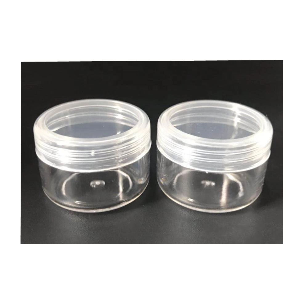 5g 5ml round Transparent PS Small Cosmetic Jar eye cream plastic jar with clear screw lid
