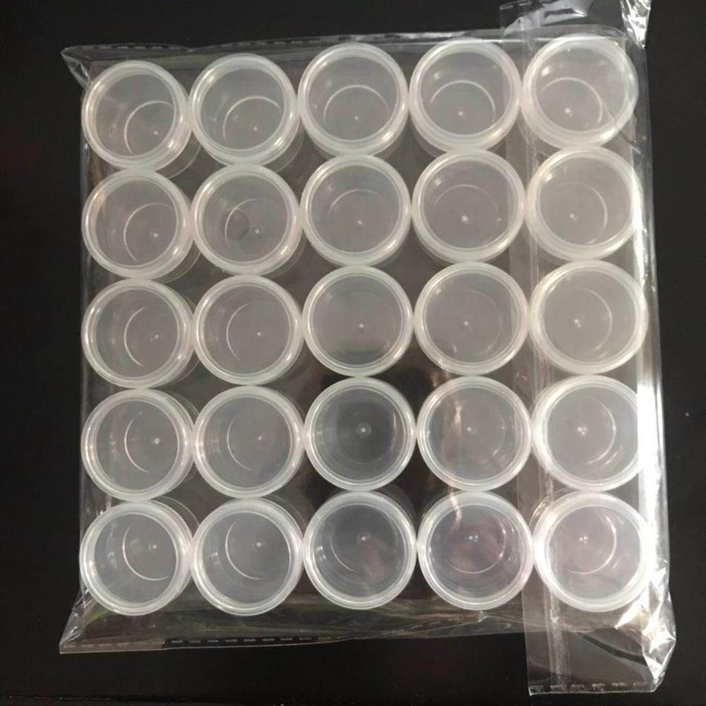 5g 5ml round Transparent PS Small Cosmetic Jar eye cream plastic jar with clear screw lid