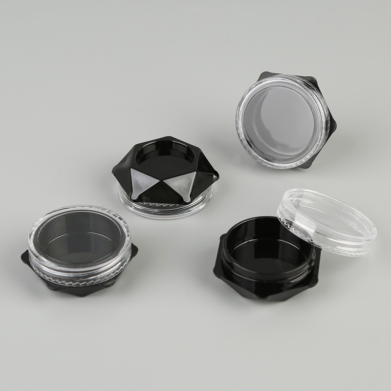 5g 5ml transparent PS plastic round loose powder cosmetic jar nail plastic jar