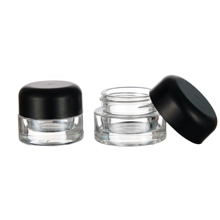 5g 9g glass jar cosmetic eye cream glass jar glass cbd jar with CRC cap