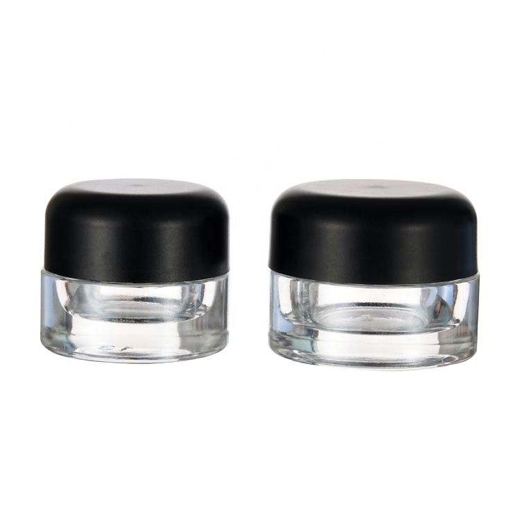 5g 9g glass jar cosmetic eye cream glass jar glass cbd jar with CRC cap