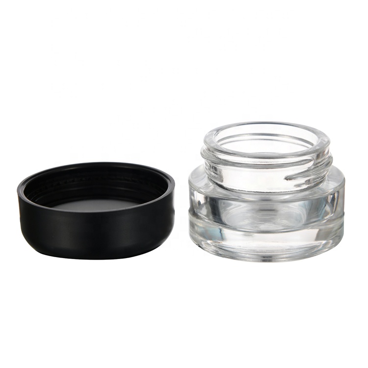 5g 9g glass jar cosmetic eye cream glass jar glass cbd jar with CRC cap