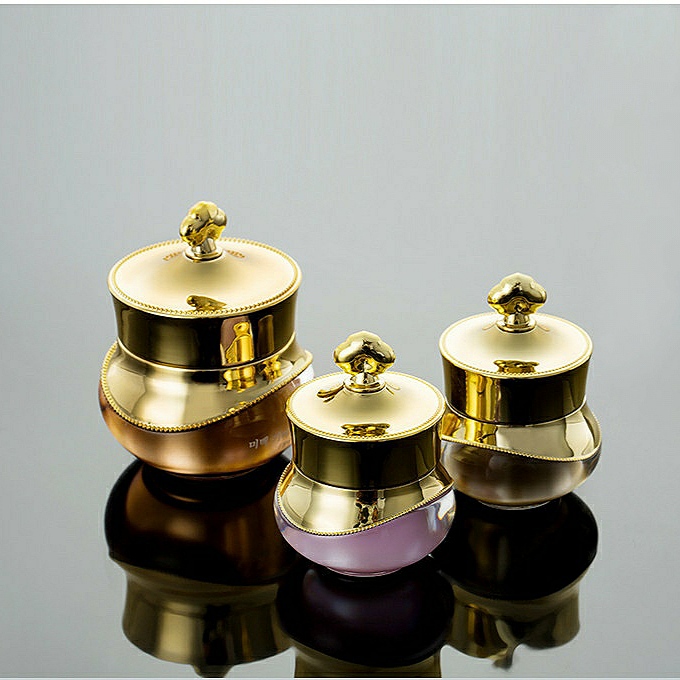 5g Acrylic Cream Jar Silver Crown Lid Empty Cosmetic Jars Gold Pink Skin Care Cream Plastic Acrylic + PP + ABS Crown Shape -