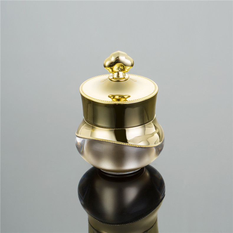 5g Acrylic Cream Jar Silver Crown Lid Empty Cosmetic Jars Gold Pink Skin Care Cream Plastic Acrylic + PP + ABS Crown Shape -