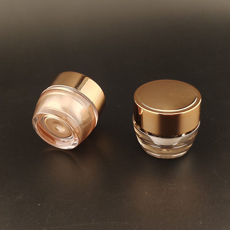 5g Acrylic Jar With Gold Cap 5ml Sample Container For Promotion Eye Cream Gift Cosmetic Sample