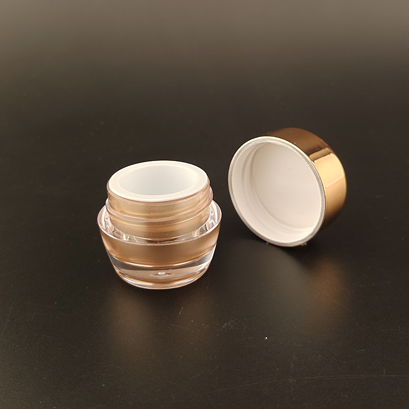 5g Acrylic Jar With Gold Cap 5ml Sample Container For Promotion Eye Cream Gift Cosmetic Sample