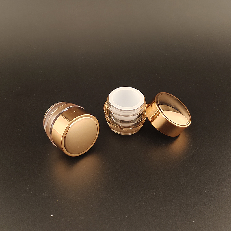 5g Acrylic Jar With Gold Cap 5ml Sample Container For Promotion Eye Cream Gift Cosmetic Sample