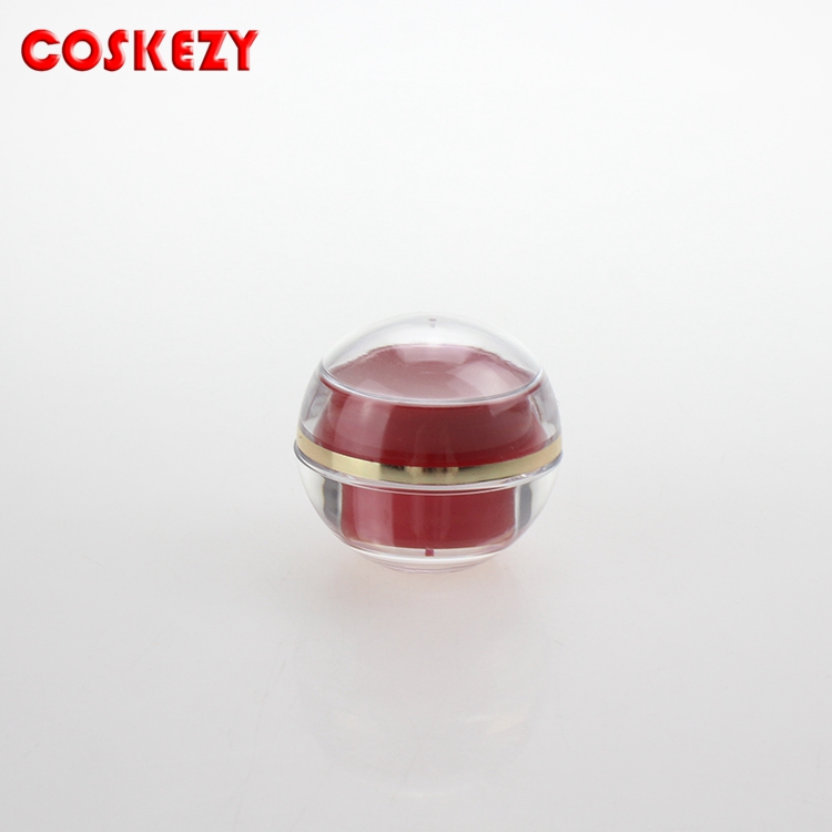 5g Ball Shaped Acrylic Diamond Acrylic Jar,red acrylic cream jar cosmetic containers packaging