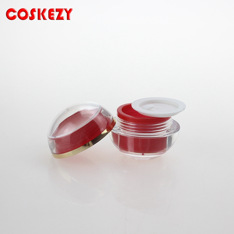 5g Ball Shaped Acrylic Diamond Acrylic Jar,red acrylic cream jar cosmetic containers packaging