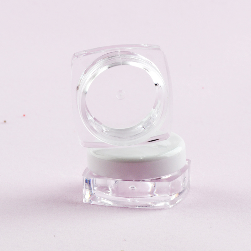 5g Beauty Containers Small Plastic Cosmetic Jars 5 Lip Balm Pot Black Lids