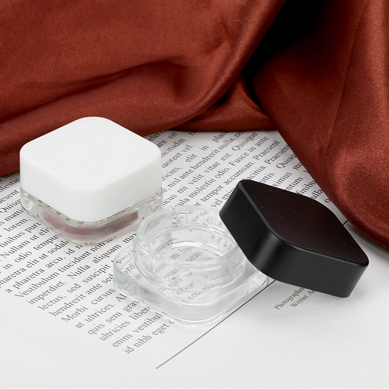 5g Clear glass square eye cream bottle Cosmetics bottling small sample bottle cream bottle