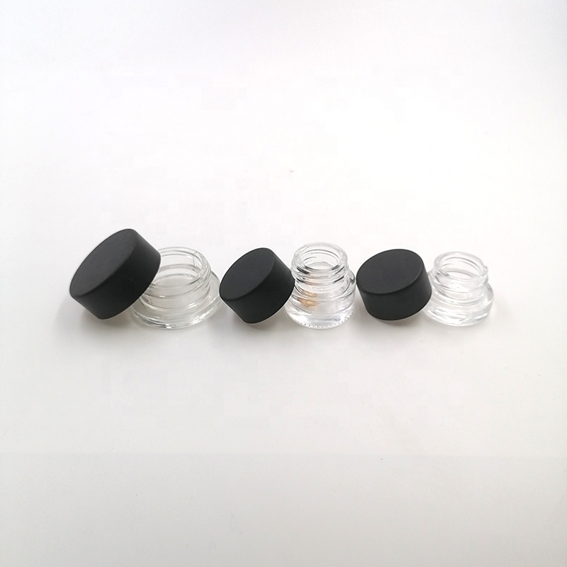 5g Concentrate Free samples 9ML CBD 3ml 5ml glass jar herbal extract herb weeds bottle with child proof lid white liner Low wax