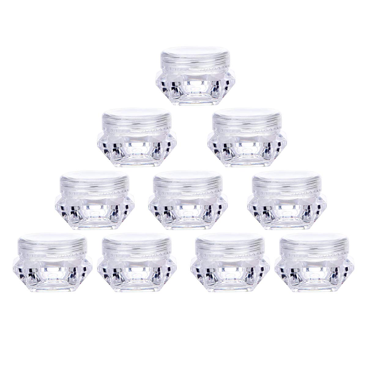 5g Cosmetic Jars Makeup Plastic Jars BPA FREE Samples Lip Balm Containers Empty Plastic Jars Cosmetic Containers Small Plastic