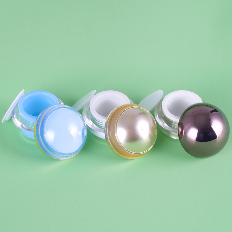 5g Customized Ball Shape small acrylic jar 5gm sample jars container of egg shape