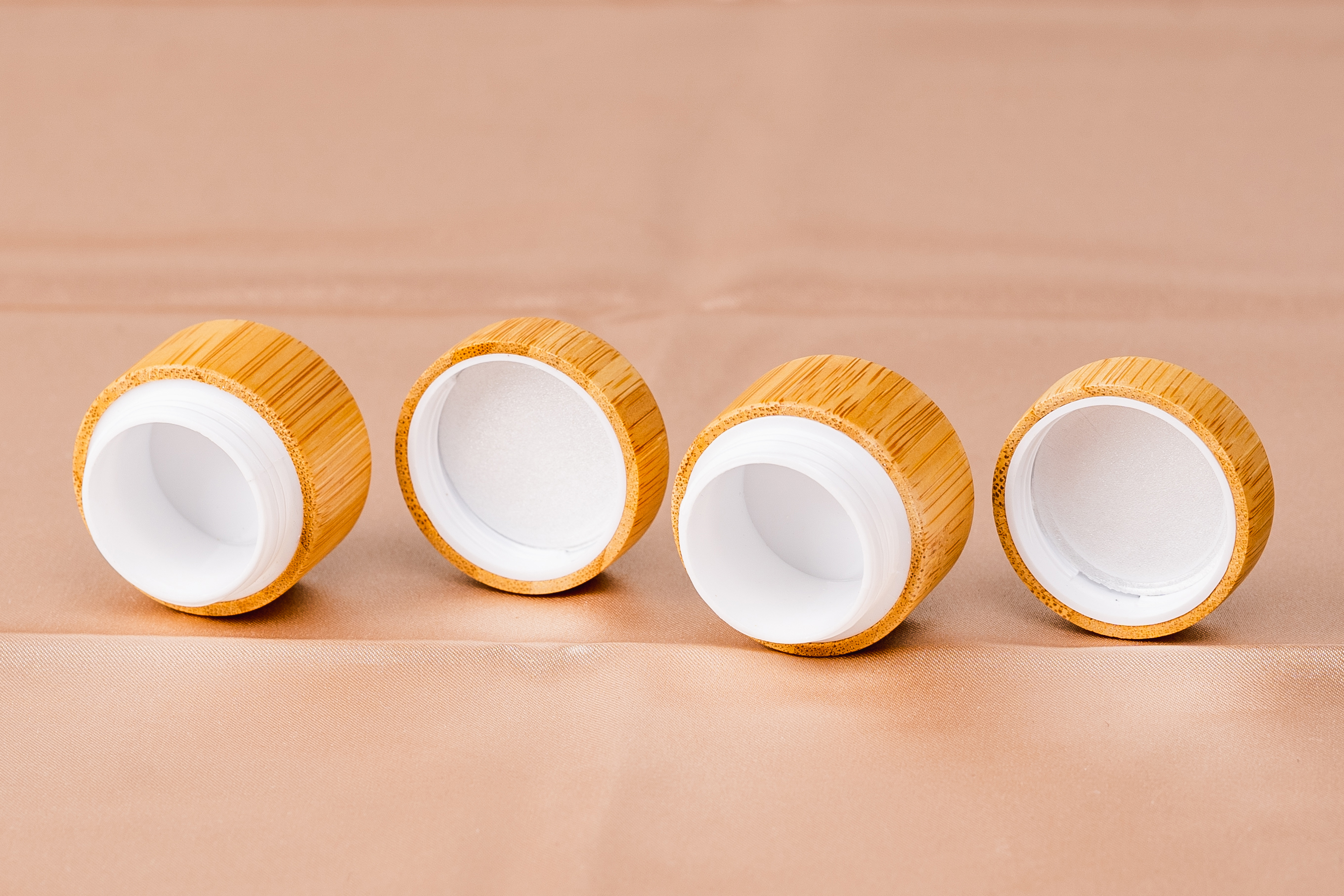 5g Eco-friendly glass inner bamboo container cream jar cosmetics