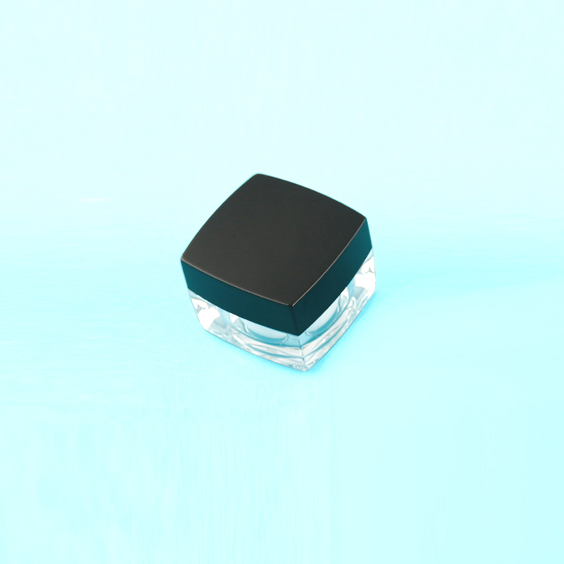 5g Ex-stock Empty acrylic cream jar square face cream containers ready to ship 5ml Black jar
