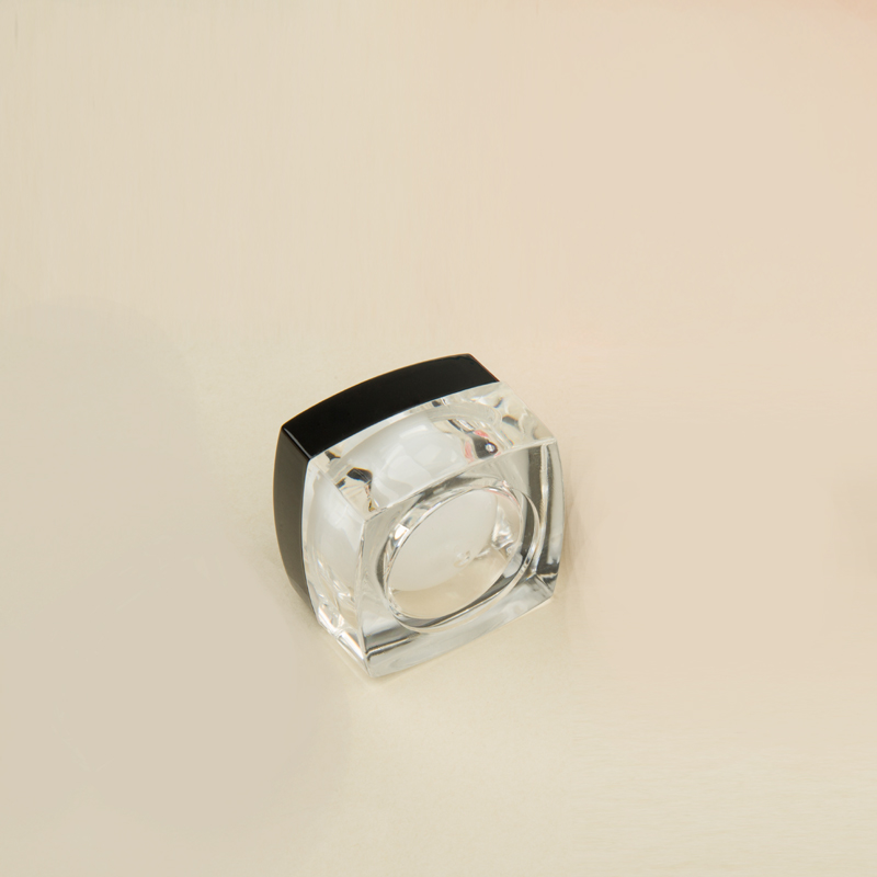 5g Ex-stock Empty acrylic cream jar square face cream containers ready to ship 5ml Black jar