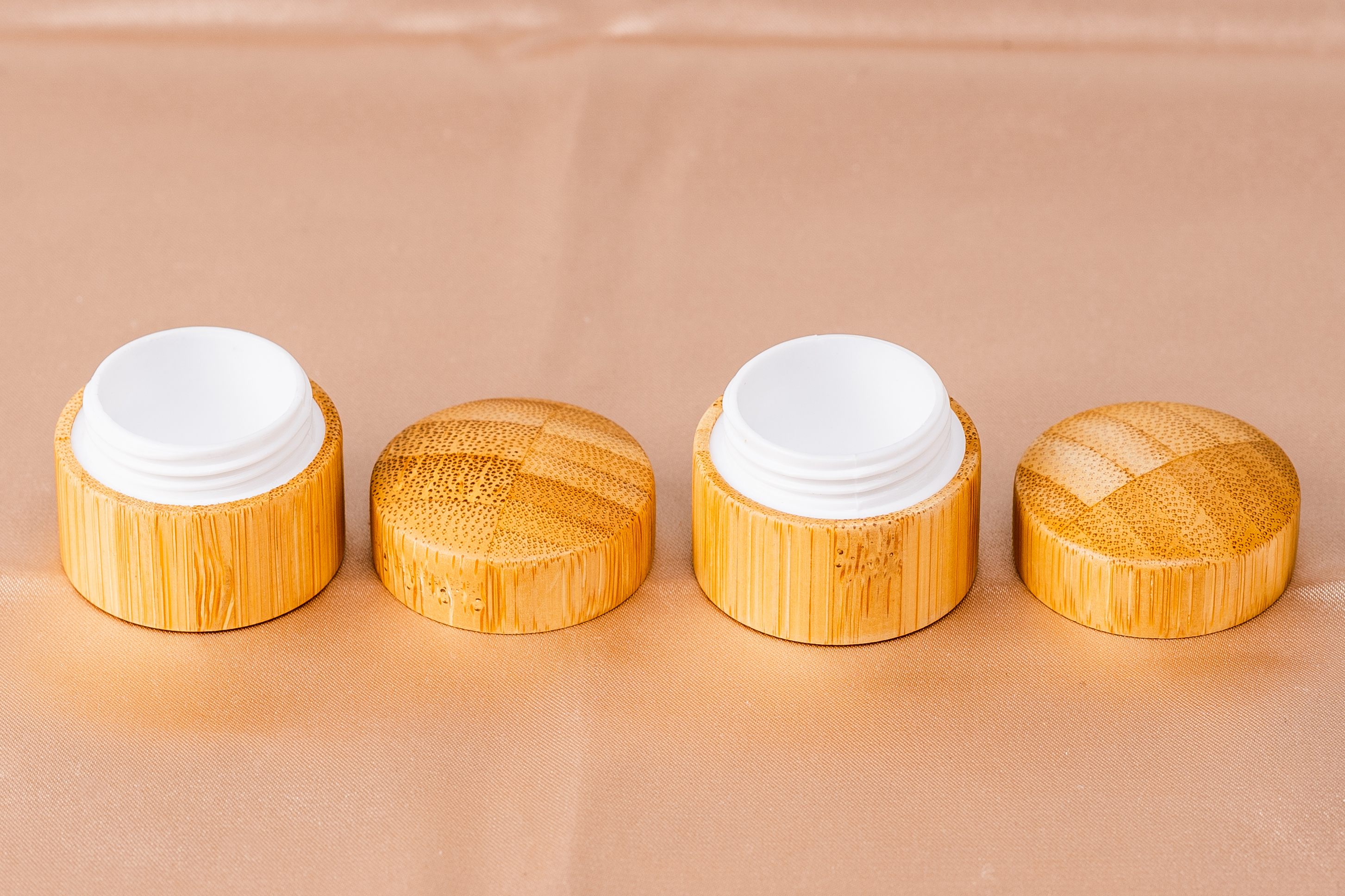 5g Makeup Container In Stock Empty Powder Pot Personal Care Case Bamboo Wooden Lids High Quality Cream Jar