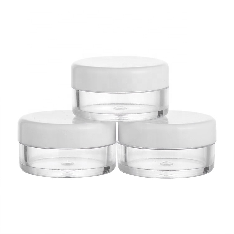 5g Mini Cosmetic Face Cream Packaging PS Plastic jar lip scrub container