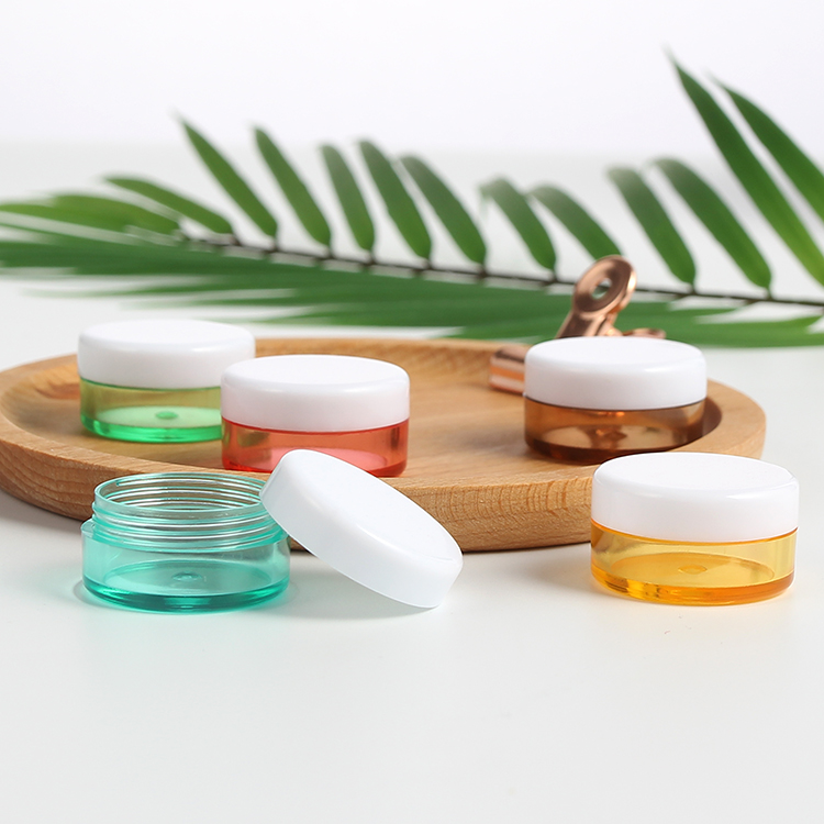 5g Mini Cosmetic Face Cream Packaging PS Plastic jar lip scrub container