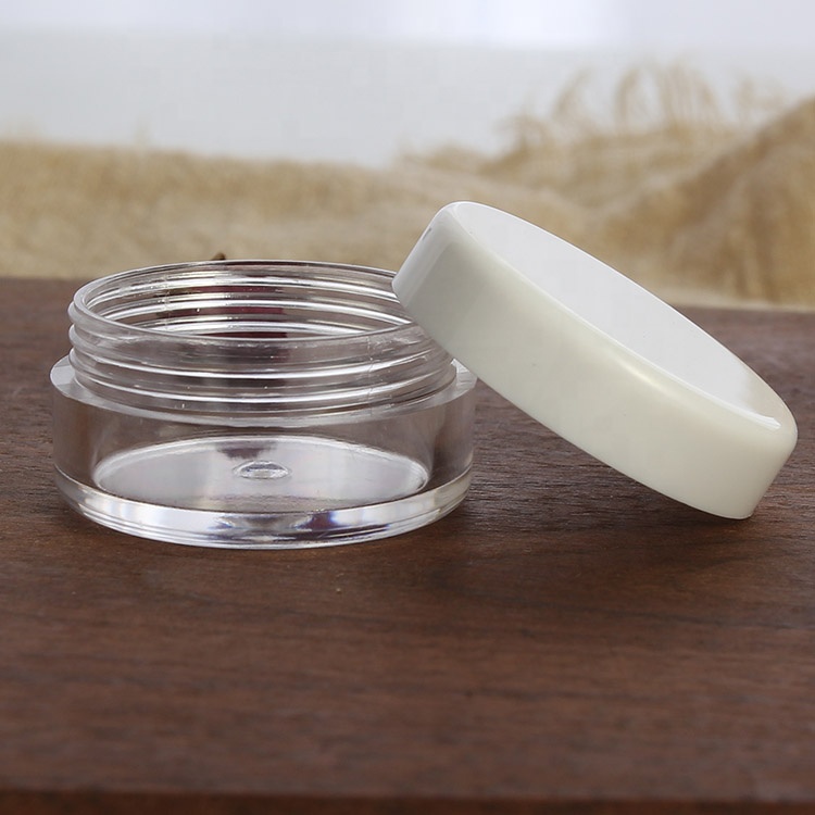 5g Mini Cosmetic Face Cream Packaging PS Plastic jar lip scrub container