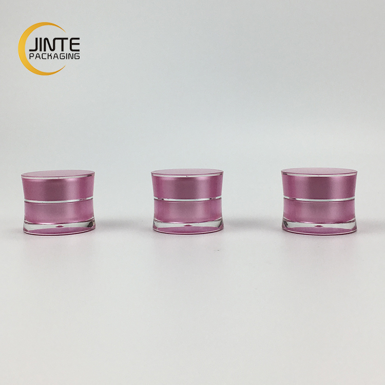 5g Mini Small Empty Skin Care Cosmetic Slim Waist Plastic Acrylic Cream Jar For Nail Gel