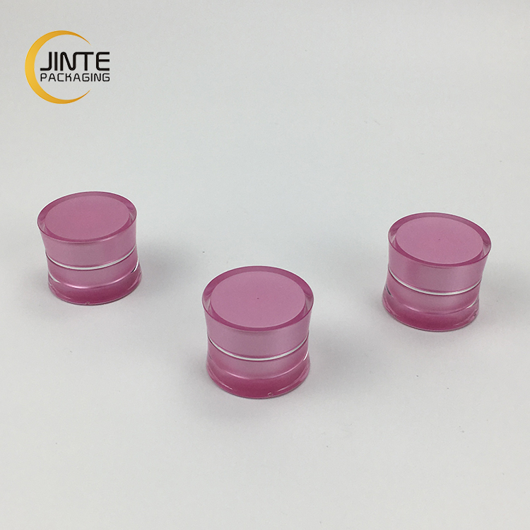 5g Mini Small Empty Skin Care Cosmetic Slim Waist Plastic Acrylic Cream Jar For Nail Gel