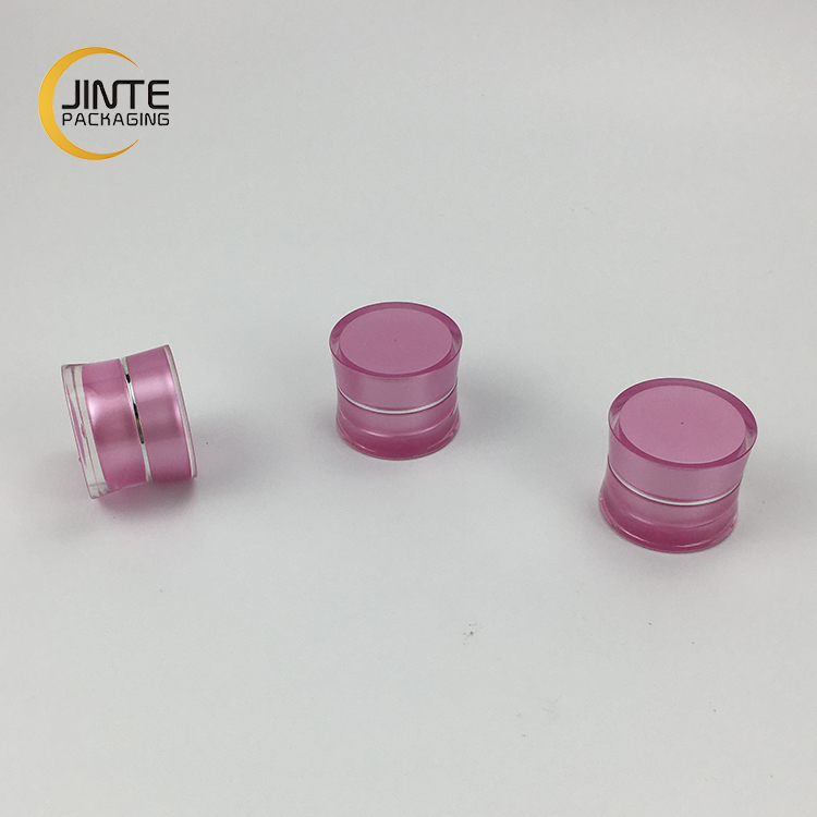 5g Mini Small Empty Skin Care Cosmetic Slim Waist Plastic Acrylic Cream Jar For Nail Gel