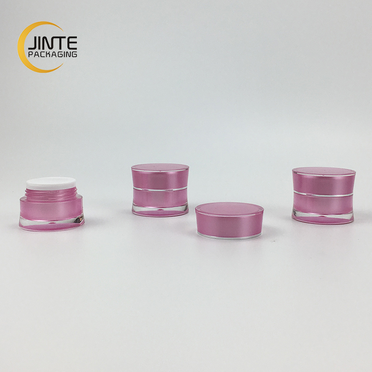 5g Mini Small Empty Skin Care Cosmetic Slim Waist Plastic Acrylic Cream Jar For Nail Gel