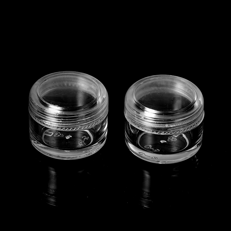 5g PS Transparent Clear Plastic Cosmetic Jars Empty Sample Container for Eye Cream, Eye Shadow