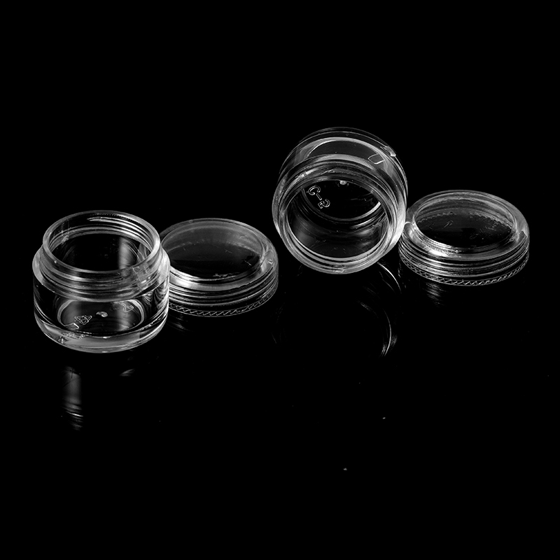 5g PS Transparent Clear Plastic Cosmetic Jars Empty Sample Container for Eye Cream, Eye Shadow