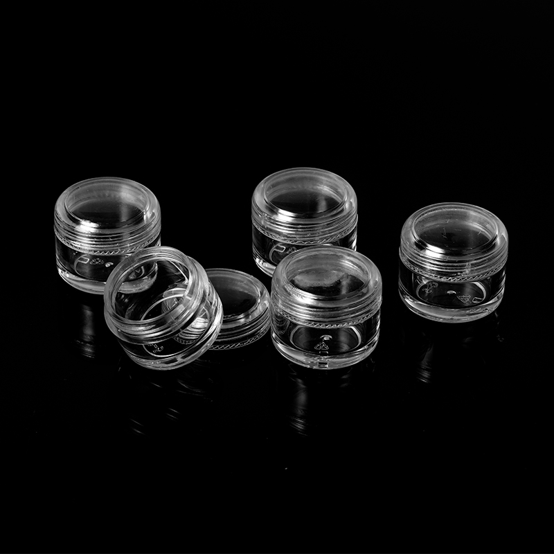 5g PS Transparent Clear Plastic Cosmetic Jars Empty Sample Container for Eye Cream, Eye Shadow