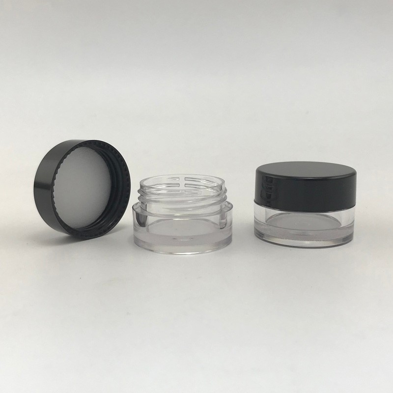 5g PS Transparent Plastic Cosmetic Jars, Empty Container for Eye Cream, Eye Shadow