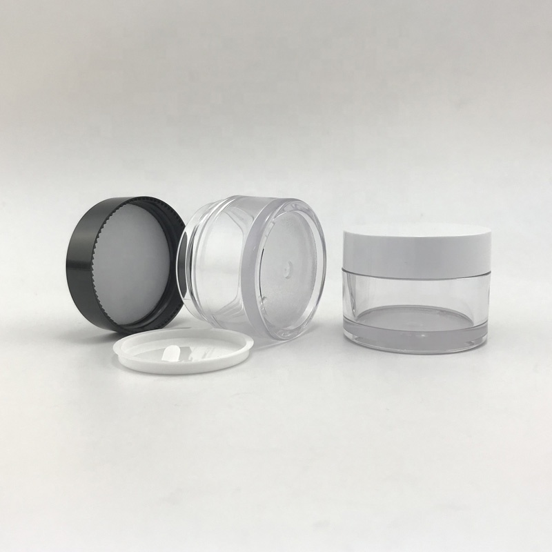 5g PS Transparent Plastic Cosmetic Jars, Empty Container for Eye Cream, Eye Shadow