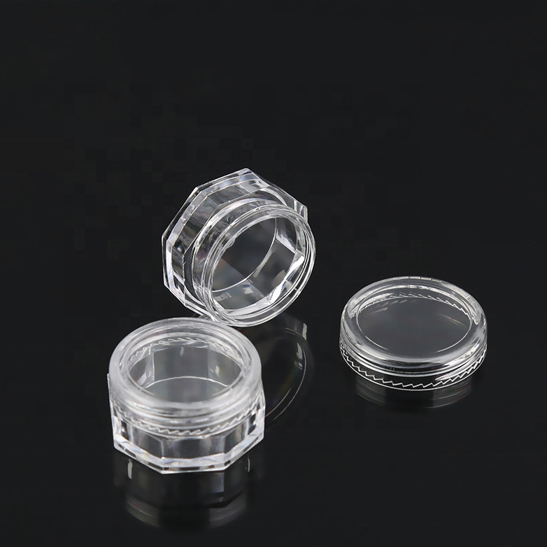 5g PS plastic Octagonal eye cream jar, sample travel cream jar, Octagon facial cream container