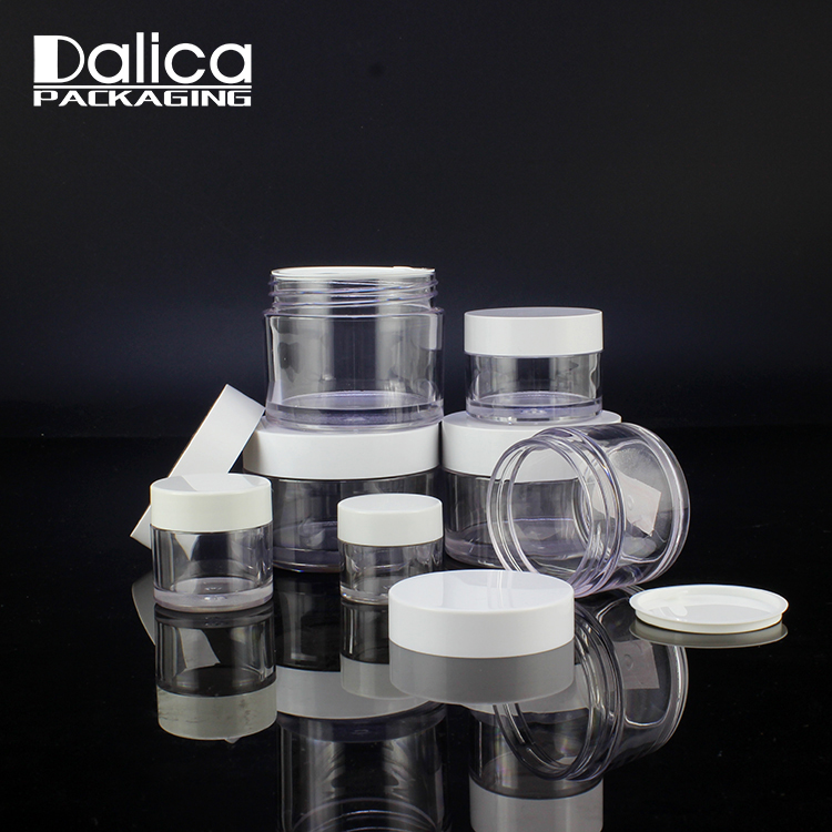 5g Plastic Mini Cream Jar Round Shape PETG Cosmetic Jar with White Lid