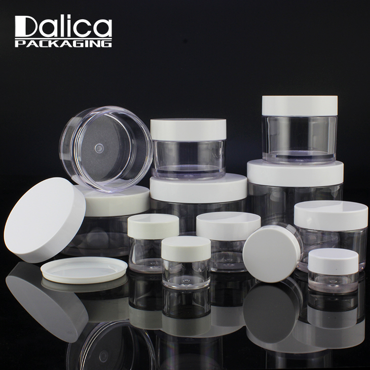 5g Plastic Mini Cream Jar Round Shape PETG Cosmetic Jar with White Lid