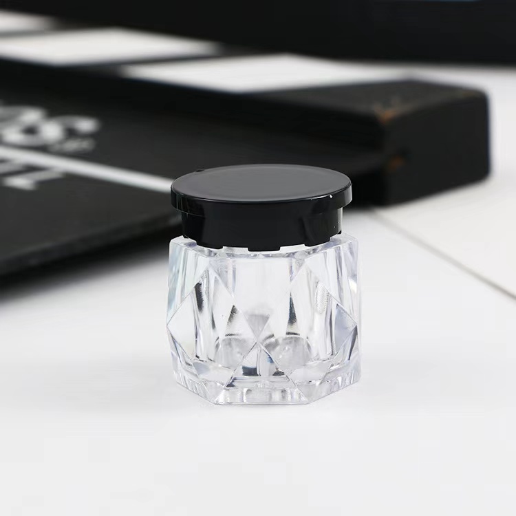 5g Plastic PS Diamond glitter jar, 5g cosmetic glitter powder bottle