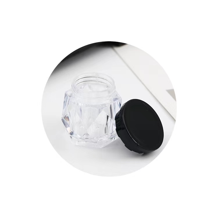 5g Plastic PS Diamond glitter jar, 5g cosmetic glitter powder bottle