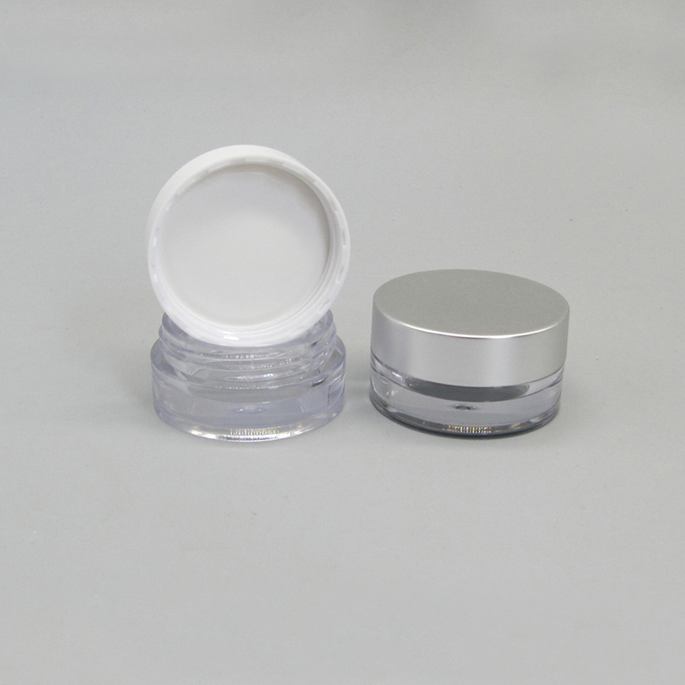 5g Plastic Round Cosmetic Loose Powder Jar Container with Screw Cap