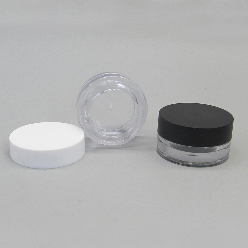 5g Plastic Round Cosmetic Loose Powder Jar Container with Screw Cap